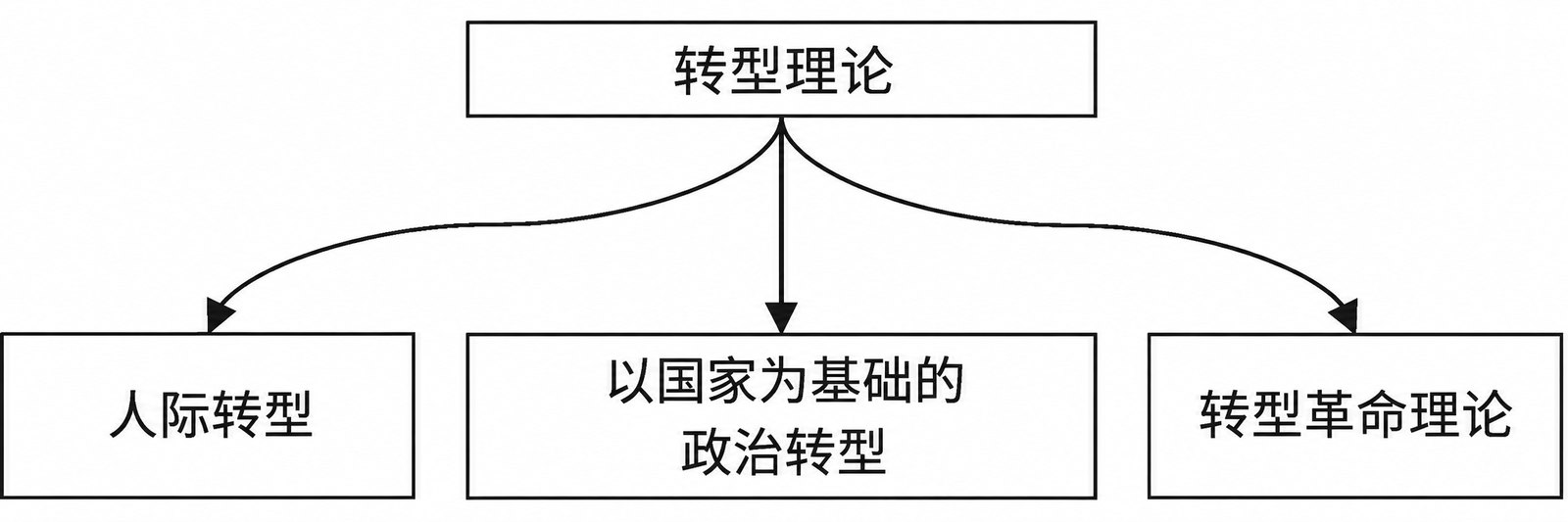 图3.1 转型理论的不同类型